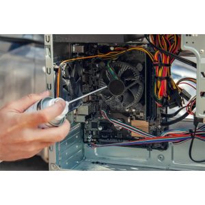 اسپری پاک کننده گردوغبار کیبورد و تمیز کننده برد الکترونیکی دوپلی کالر مدل DUST حجم 400 میلی لیتر